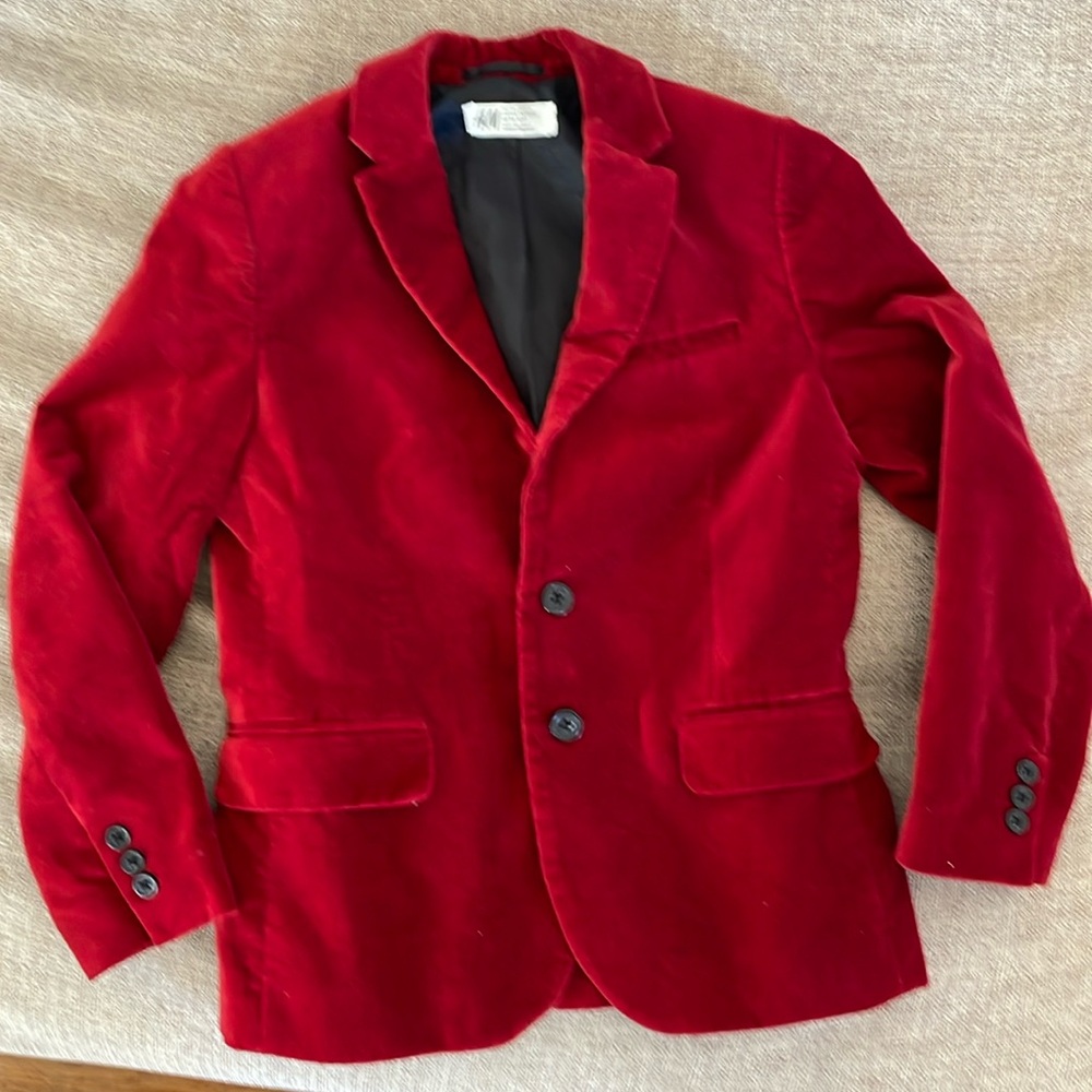 Velvet Jacket- maroon - H&M